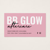Pink BB Glow Facial Instruction Card (Vorderseite)