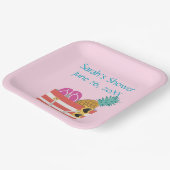 Pink Beach Bag Pappteller (Gewinkelt)