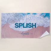 Pink Beach Bermuda Strandtuch (Vorderseite)