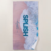 Pink Beach Bermuda Strandtuch (Vorderseite)