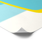 Pink Beach Birthday Poster (Ecke)