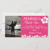 Pink Beach Blume Danke, dass Sie Foto Card Dankeskarte (Vorderseite)