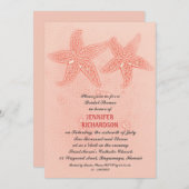 PINK BEACH BRIDAL SHOWER EINLADUNGEN (Vorne/Hinten)