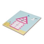 Pink Beach Hütte Fliese (Seite)