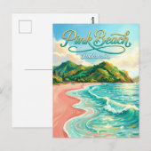 Pink Beach Indonesia Postkarte (Vorne/Hinten)