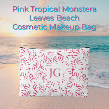 Pink Beach Monstera Tropische Blätter Zubehör Pou