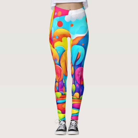 Pink Beach Night Sky Leggings (Vorderseite)