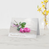 Pink Beach Rose Sympathiekarte Karte (Gelbe Blume)