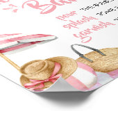 Pink Beach Summer Baby Dusche Mama Osa Bar Poster (Ecke)