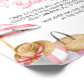 Pink Beach Summer Baby Dusche Say Baby nicht Poster (Ecke)