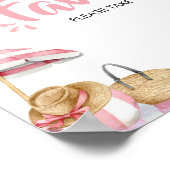 Pink Beach Summer Baby Duwer Favoriten Poster (Ecke)