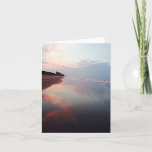Pink Beach Sunrise Note Karte