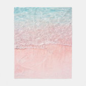 Pink Beach und Splash Wave Fleecedecke (Vorderseite)