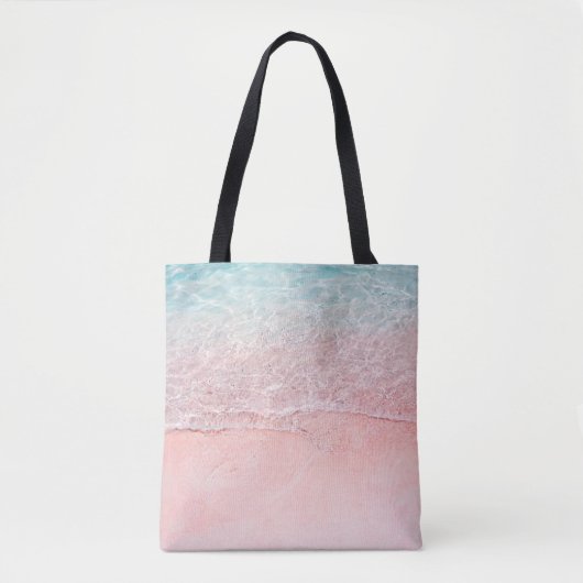 Pink Beach und Splash Wave Tasche (Vorderseite)