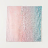 Pink Beach und Splash Wave Wandteppich (Vorderseite (Horizontal))