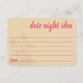 Pink Beach Wedding Shower Begleitkarte (Rückseite)