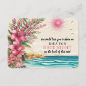 Pink Beach Wedding Shower Begleitkarte (Vorderseite)