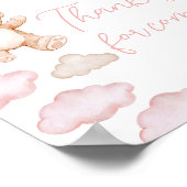 Pink Bear Ballon Barly Wait Danke für das Kommen Poster (Ecke)