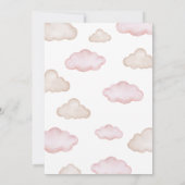 Pink Bear Ballon Bearly Wait Baby Dusche Einladung (Rückseite)