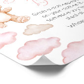 Pink Bear Balloon frühzeitig abwarten Say Baby nic Poster (Ecke)