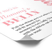 Pink Bear Balloon How Big Is Mommy’s Belly Game Poster (Ecke)