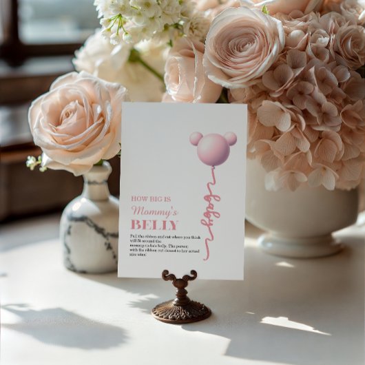 Pink Bear Balloon How Big Is Mommy’s Belly Game Poster