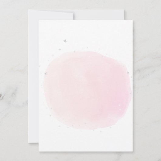 Pink Bear Bear Bearly Wait Baby Dusche Einladung (Rückseite)