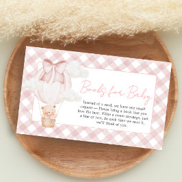 Pink Bear Bearly Wait Baby Shower Books for Baby Begleitkarte