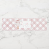 Pink Bear Bearly Wait Baby Shower Wasserflaschenetikett (Einzelnes Label)