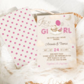 Pink Bear Boho Babydusche Einladung