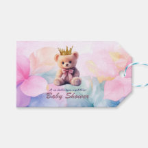 Pink Bear Gold Crown It's a Girl