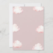 Pink Bear Heaven Sent Balloon Baby Shower Invite Einladung (Rückseite)