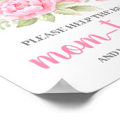 Pink Bear Helfen Sie der Mama des Empfängers Poster (Ecke)