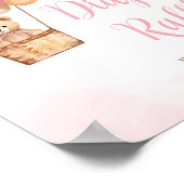 Pink Bear Hot Air Ballon Baby Diaper Raffel Poster (Ecke)