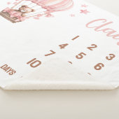 Pink Bear in Hot Air Ballon Baby Milestone Sherpadecke (3/4)