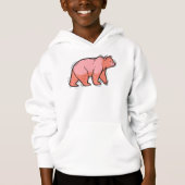 Pink Bear Pop Art Hoodie (Vorderseite)