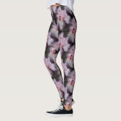 Pink Bearded Iris Blume Pattern Leggings (Links)
