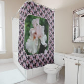 Pink Bearded Iris Flower Pattern Duschvorhang (Beispiel)