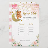 Pink Bearly Baby Dusche wie alt waren die Eltern (Vorne/Hinten)