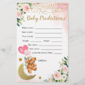 Pink Bearly Baby Shower Baby Predictions Spiele (Vorderseite)