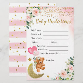 Pink Bearly Baby Shower Baby Predictions Spiele