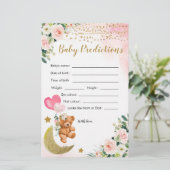 Pink Bearly Baby Shower Baby Predictions Spiele (Stehend Vorderseite)