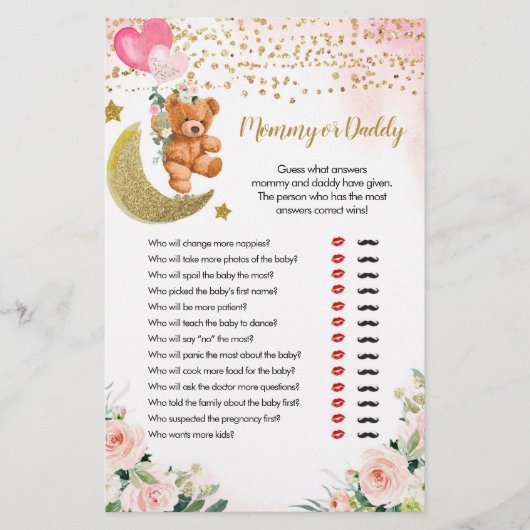 Pink Bearly Mommy oder Daddy Games (Vorderseite)