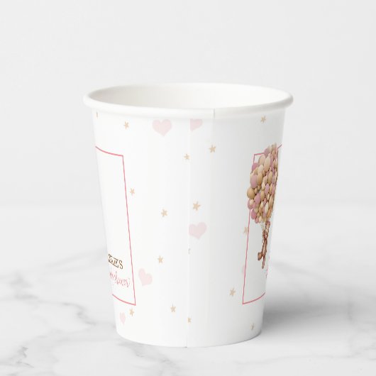 Pink Bearly Wait Baby Shooting Paper Cup - Custom Pappbecher (Rechts)