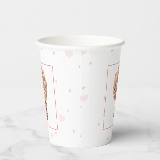 Pink Bearly Wait Baby Shooting Paper Cup Pappbecher (Rechts)