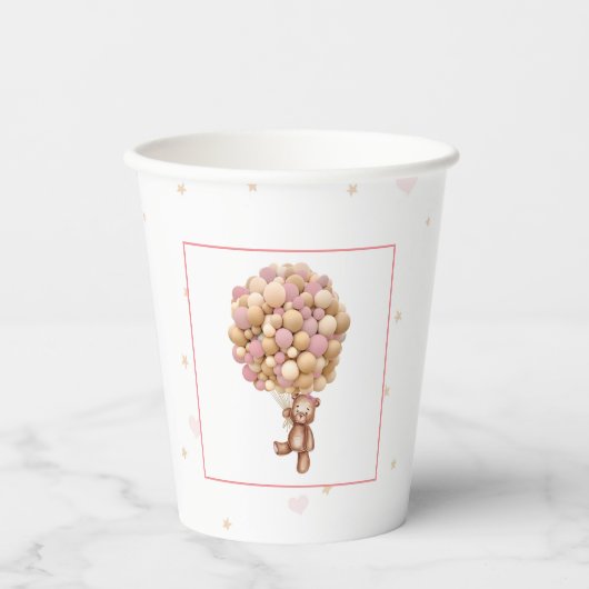 Pink Bearly Wait Baby Shooting Paper Cup Pappbecher (Vorderseite)
