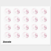 Pink Bearly Wait Baby Shower Stickers (Blatt)