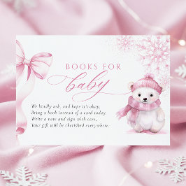 Pink Bearly Wait Books for Baby Card Begleitkarte