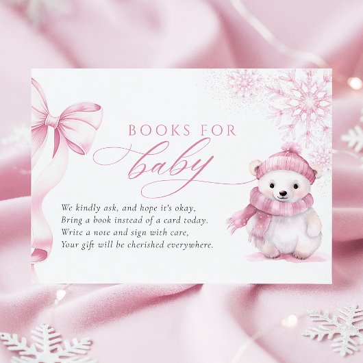 Pink Bearly Wait Books for Baby Card Begleitkarte