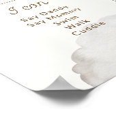 Pink Beary First Birthday Meilenstein Timeline Poster (Ecke)